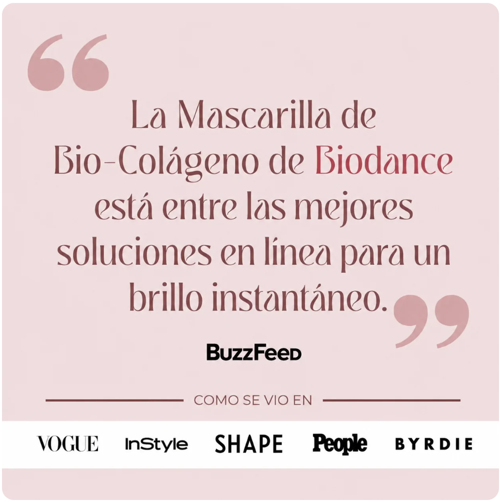 Glass Sking - Pack 4 Máscarillas de Bio-Colágeno Coreano Biodance